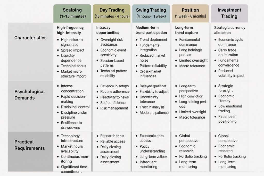 Time Frame Characteristics Matrix