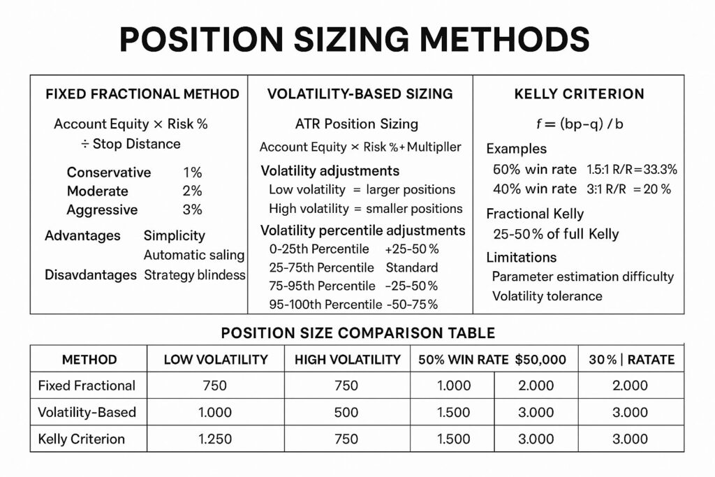 Position Sizing Methods Comparison